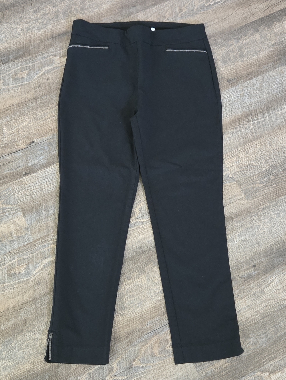 Chico's Brigitte Beaded Detail Ankle Pants, Size 2 (12)